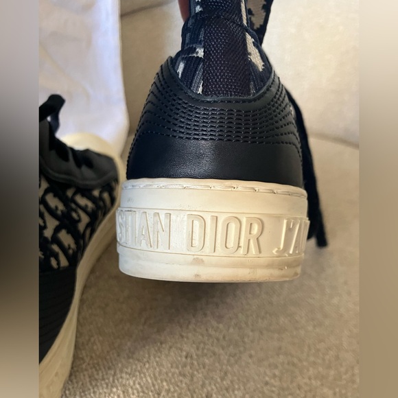 Technical Knit Calfskin Oblique Women’s ‘Walk’n’ Dior High Top Sneakers - Picture 11 of 11